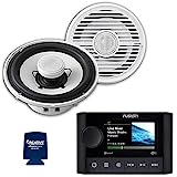 Fusion MS-SRX400 Marine Receiver with Clarion 6.5 Inch Speakers CMG1622R 1 Pair (2 Speakers)