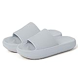 Menore Slippers for Women and Men Quick Drying, Parent-Child EVA Open Toe Soft Slippers, Non-Slip Soft Shower Spa Bath Pool Gym Beach House Sandals for Indoor & Outdoor Grey