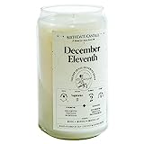 Birthdate Candles, December 11 - Sagittarius Zodiac Scented Candles Birthday Gift - Rose, Neroli & Water Lily Scent - All-Natural Soy & Coconut Wax, 60-80 Hour Burn Time - Made in USA