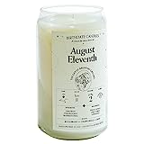 Birthdate Candles, August 11 - Leo Zodiac Scented Candles Birthday Gift - Rosemary, Chamomile & Shea Scent - All-Natural Soy & Coconut Wax, 60-80 Hour Burn Time - Made in USA