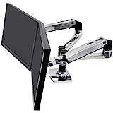Ergotron – LX Dual Monitor Arm, VESA Desk Mount – for 2 Monitors Up to 27 Inches, 7 to 20 lbs Each – Polished Aluminum
